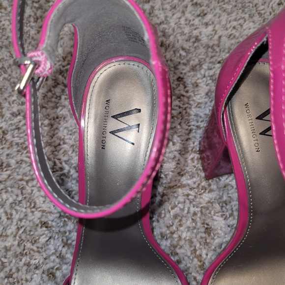 Worthington Fuchsia and A New Day Snake Print Heels - Picture 10 of 12